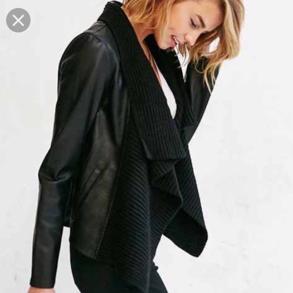 BB Dakota NWOT Leather Sweater Jacket